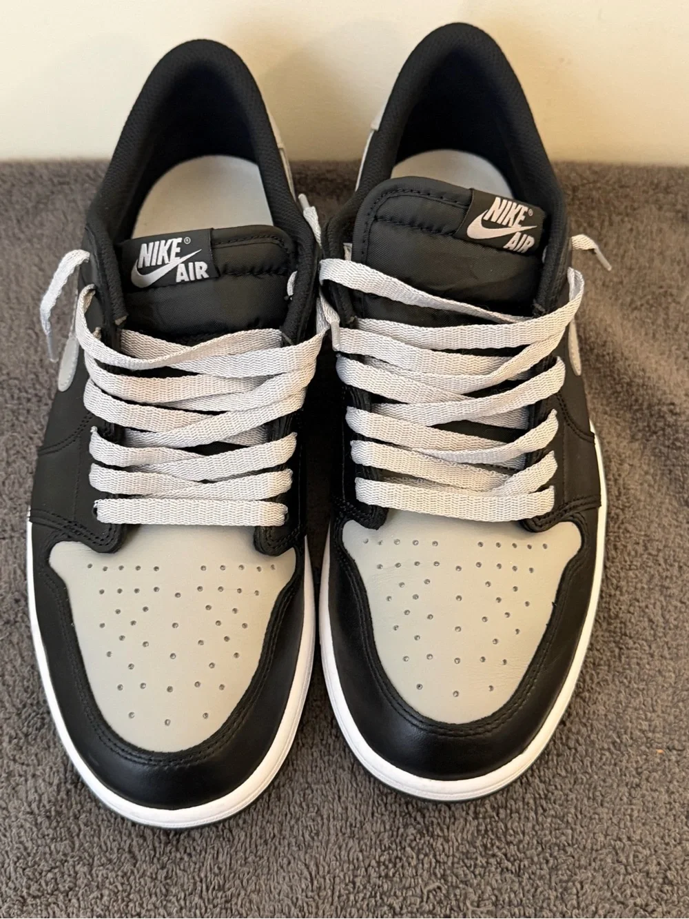 Nike Air Jordan 1 “low”. Men’s size 10 1/2 in “Shadow Grey” colorway.